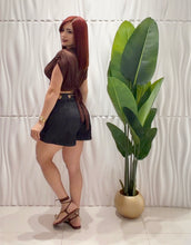 Cargar imagen en el visor de la galería, Chocolate Lycra Top
