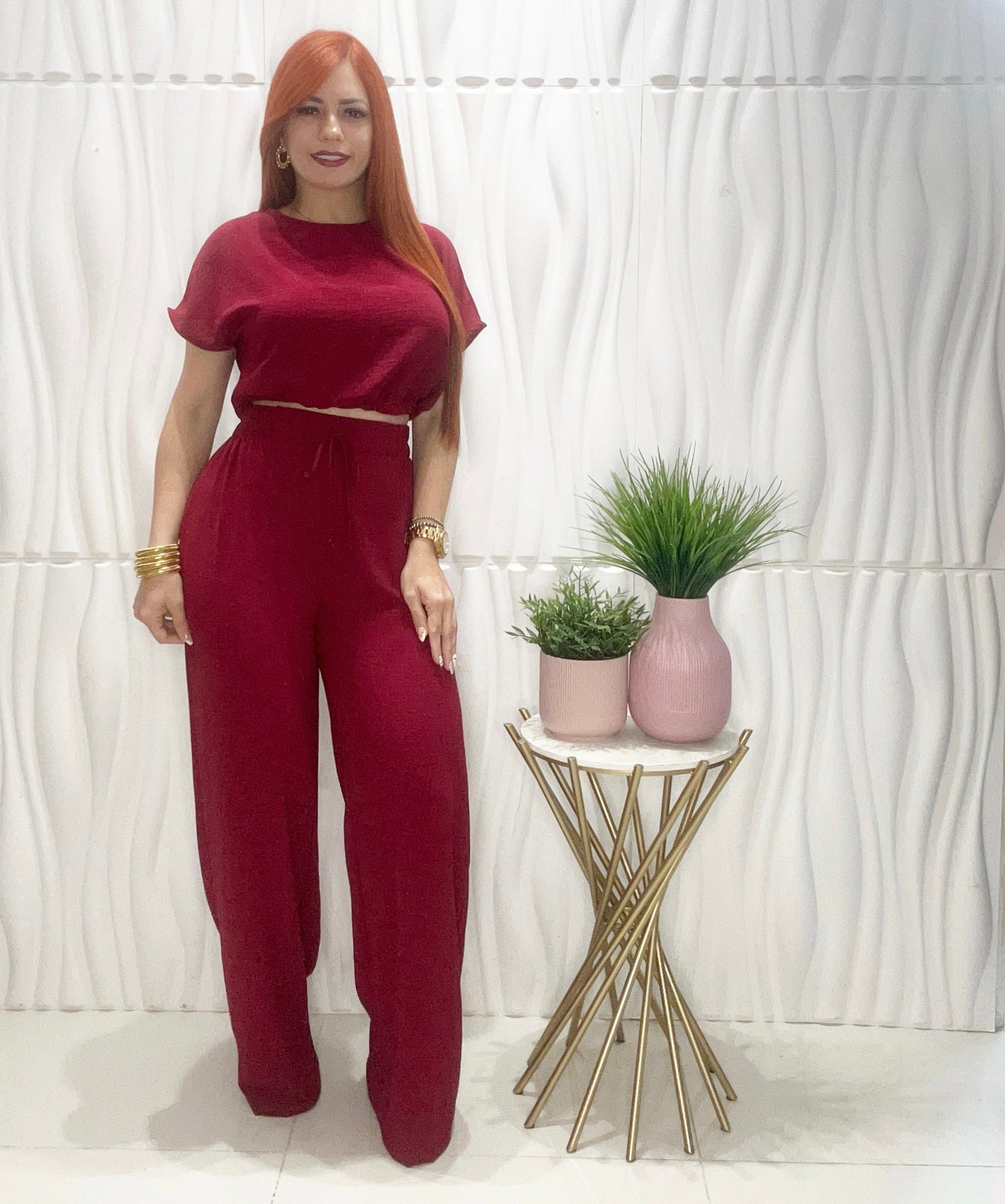 Burgundy Travel Set