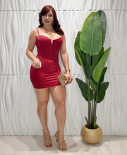 Cargar imagen en el visor de la galería, Wine Lycra Dress
