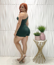 Cargar imagen en el visor de la galería, Hunter Green One Shoulder Romper
