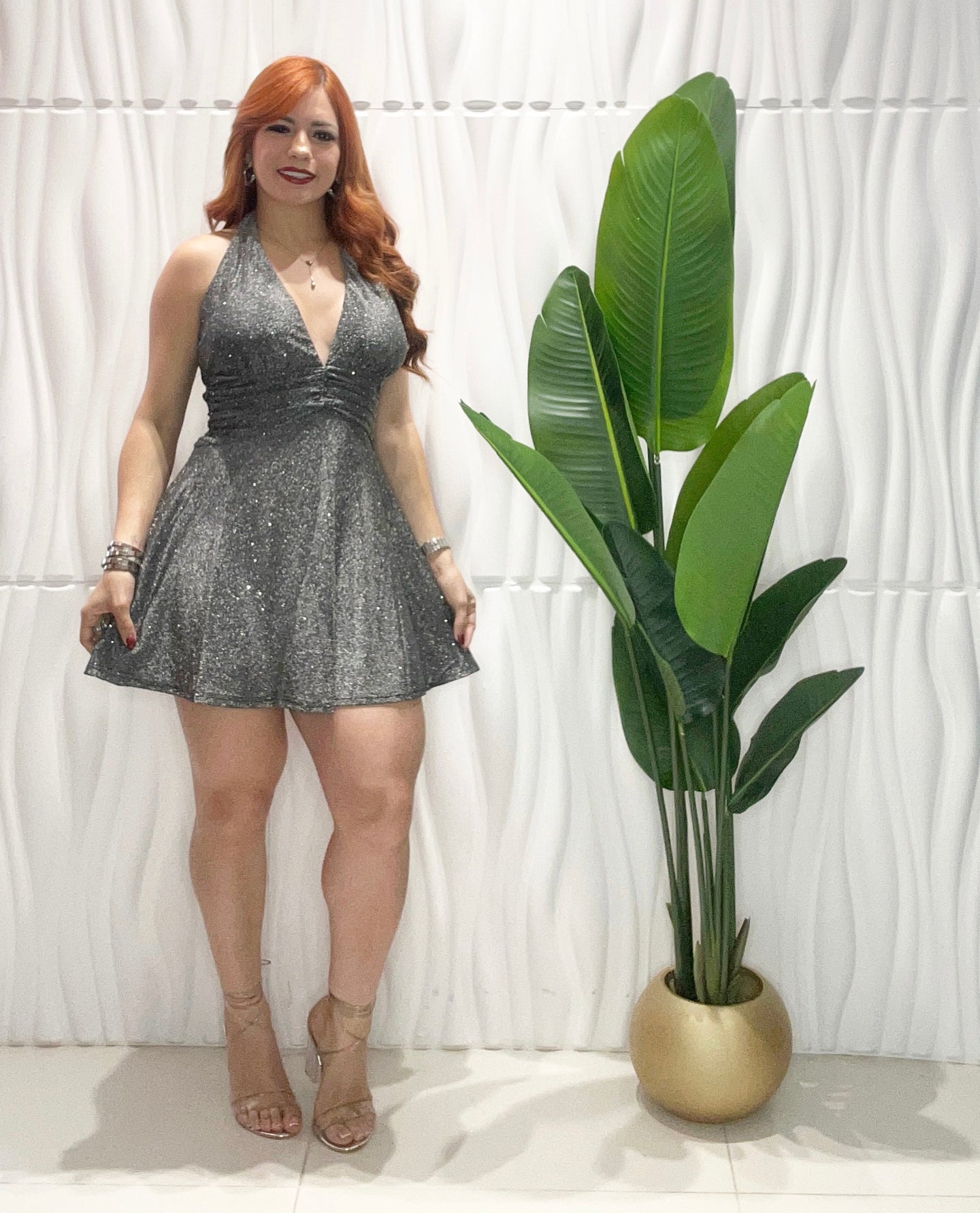 Pewter Glitter Dress