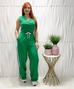Green Vest & Palazzo Set