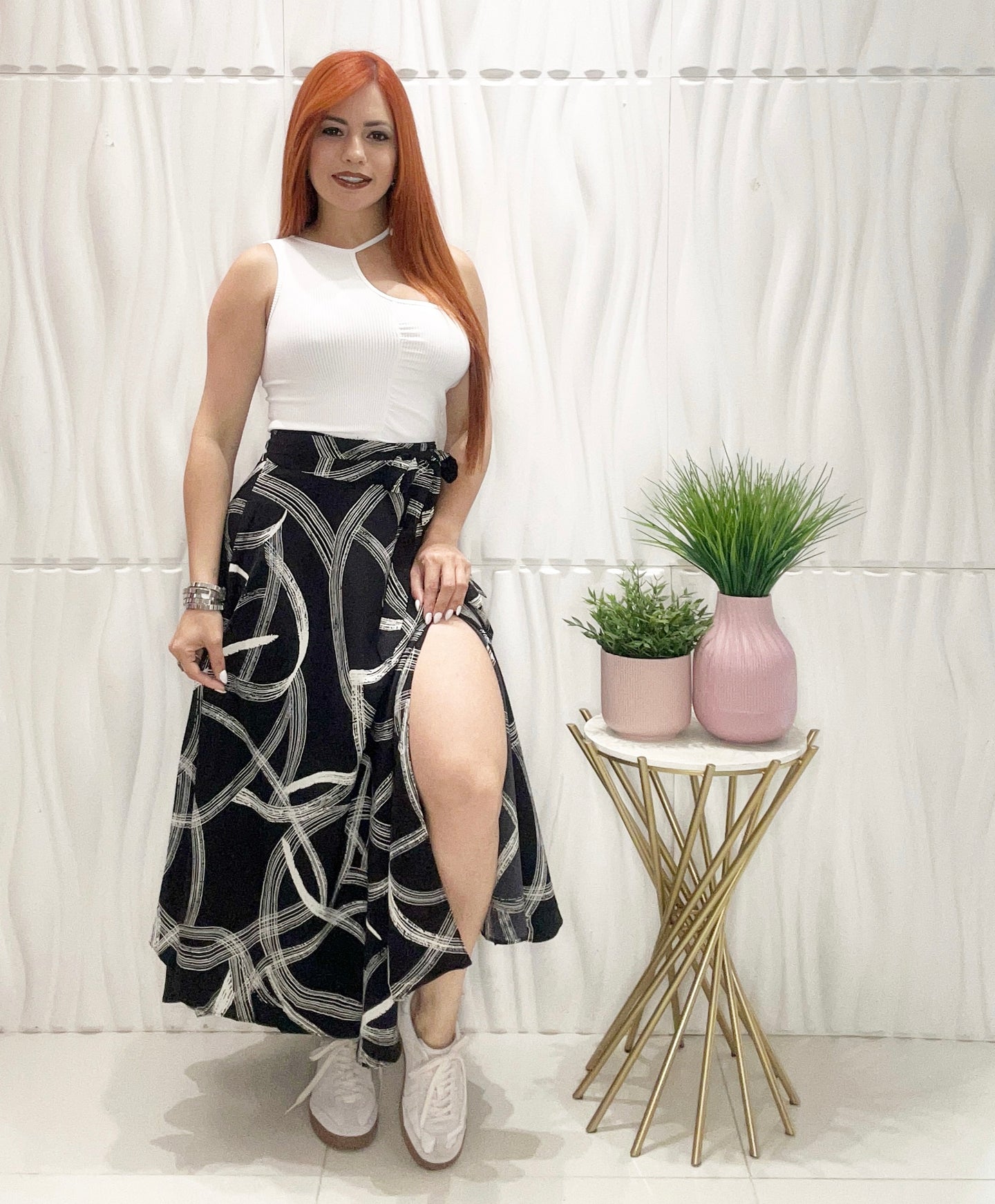 Black & White Maxi Skirt