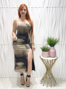 Simple Middi & Strapless Dress
