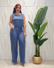 Cargar imagen en el visor de la galería, Denim Blue Top &amp; Pant Set
