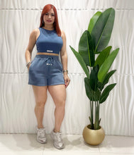 Cargar imagen en el visor de la galería, Blue Top &amp; Short Set
