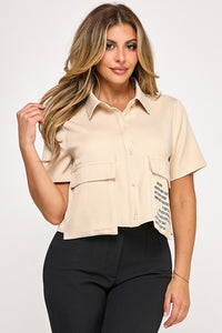 Button Down Crop Top