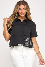 Cargar imagen en el visor de la galería, Button Down Crop Top
