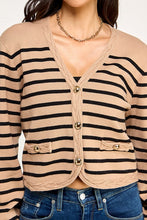 Cargar imagen en el visor de la galería, Stripes Sweater Cardigan
