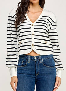 Stripes Sweater Cardigan